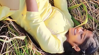 Homemade Video Of A Yellow-Suited Girl Getting Fingered And Fucked In The Fields